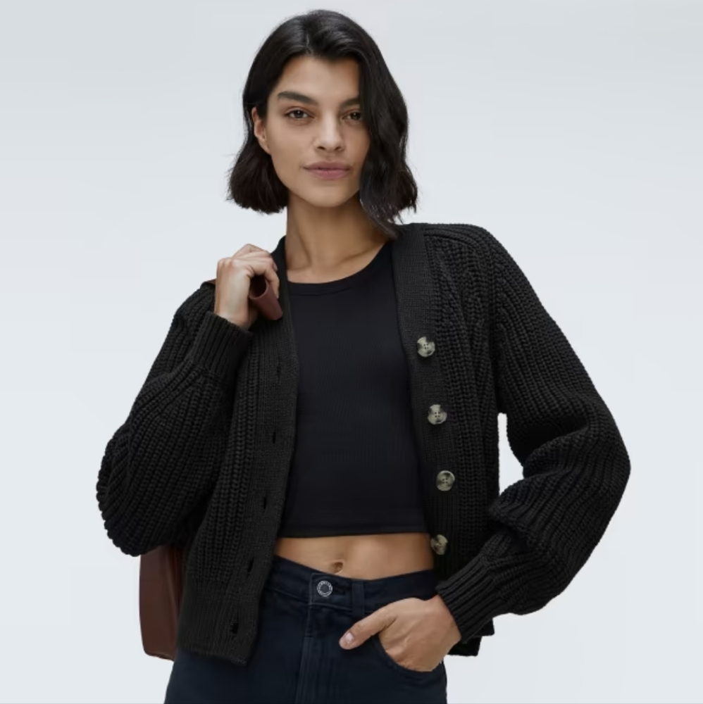 Everlane Texture Cotton Cardigan